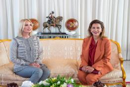 Image du Maroc Professionnelle de  Son Altesse Royale la Princesse Lalla Meryem accueille Mme Ivanka Trump, conseillère du président américain, à son arrivée à l’aéroport Rabat-Salé, le Mercredi 6 Novembre 2019. (Photo/ SPPR) via Jalilbounhar.com 